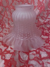 Vintage Replacement Glass Globe  Ceiling Fan Shade Frosted Tulip Light