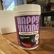 Happy Viking Meal Replacement Shake Powder Berry Parfait 21oz Exp 10/28/2026