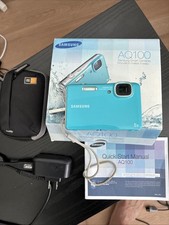 Samsung AQ100 Water proof Digital camera With box, Oem Charger,  Manuals