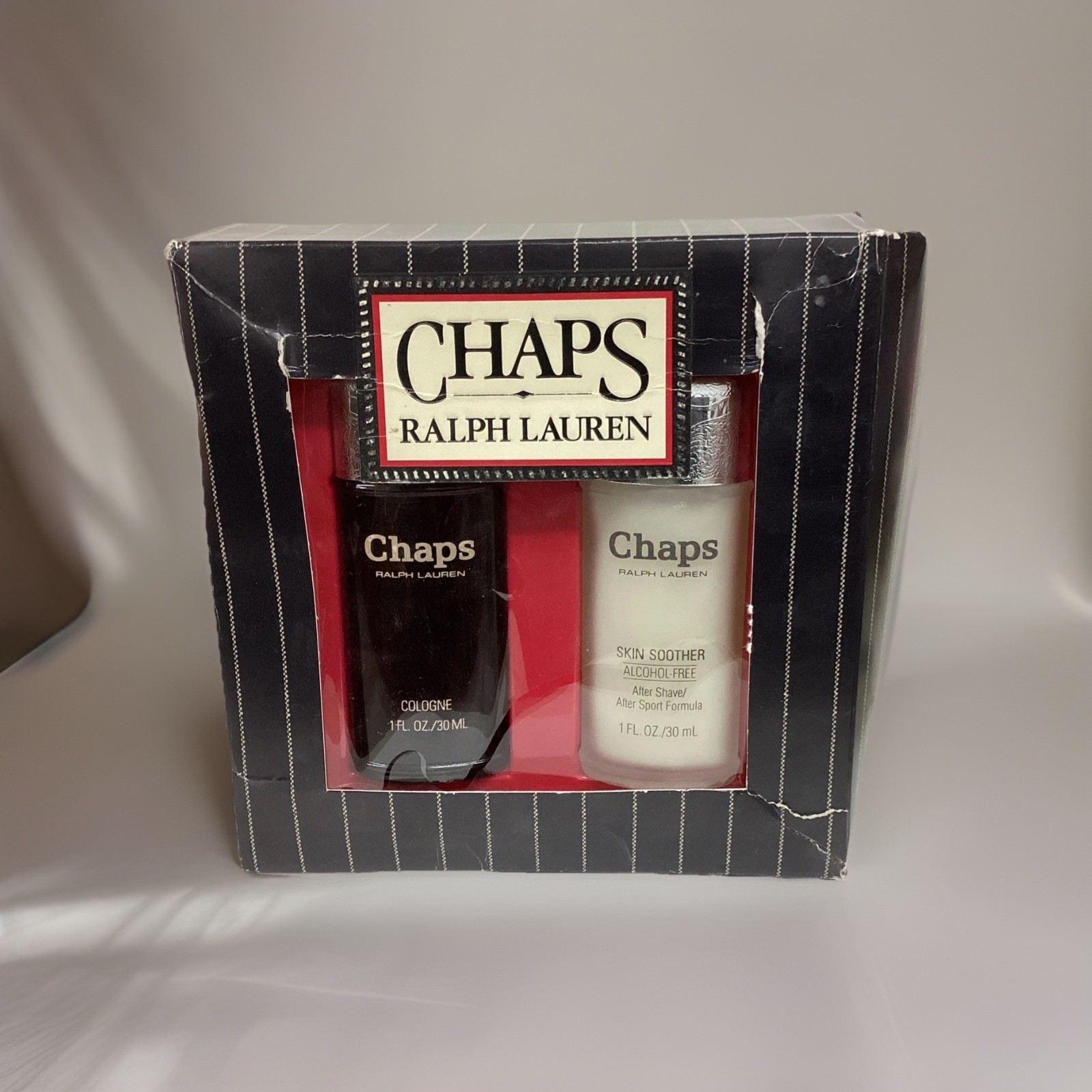 Chaps By Ralph Lauren Set Skin Soother AFTER SHAVE/COLOGNE 1oz Splash DAMAGEDBOX
