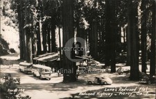 Piercy, California CA Lane's Redwood Flat, Highway 1949 Calpella Vintage RPPC