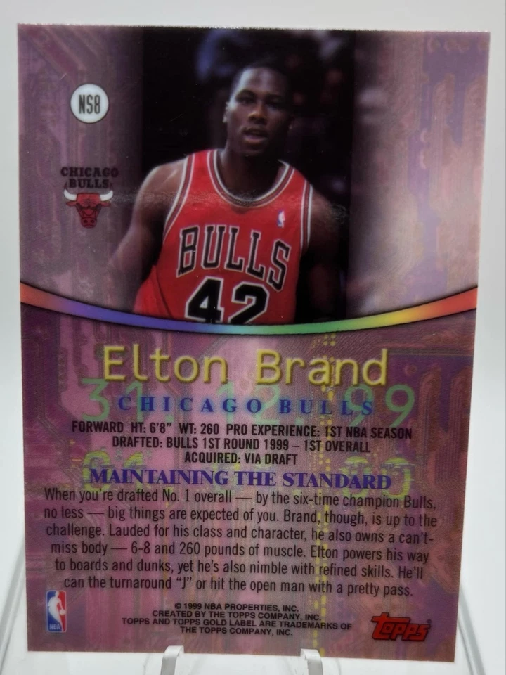 1999-2000 Topps Gold Label Elton Brand New Standard NS8 - Image 2 of 2