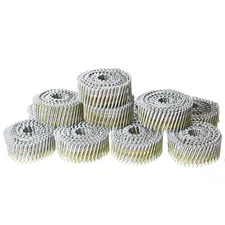 3600 Pcs Siding Nails 2-1/4"x0.092" 15 Degree Collated Wire Coil Full Round Head