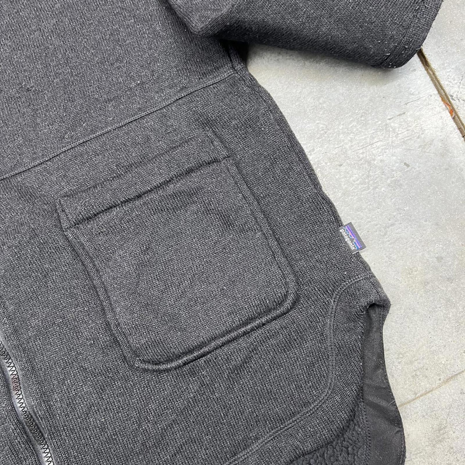 vintage patagonia better sweater oversized zip up black jacket medium WOMENS thumbnail 2