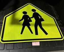 Street Traffic Road Sign aluminum(School Crossing) 36” X 36” Man Cave