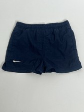 Vtg Y2K Nike Toddler 2T Navy Athletic Shorts Mesh Lined Swoosh Logo Running