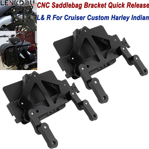 Saddle Bags Support quick release Bracket Mounting Side Bag Holder Universal US