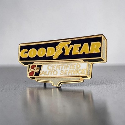 Vtg Goodyear Certified Auto Service Lapel Pin Tire Gas Station Advertising Oil