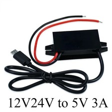 DC-DC Step Down Converter 12V 24V to 5V 3A Micro USB Durable Car Power Adapter