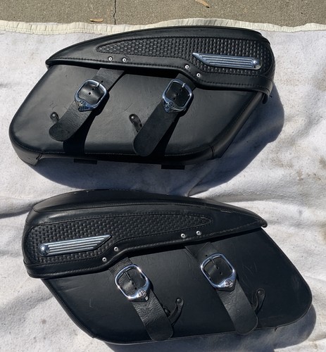 OEM Genuine 97-08 Harley Touring Road King Classic Leather Saddlebags