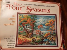 Craft House Oil Paint by Number Four Seasons Fall Bird Hunting BLANK BOARD ONLY