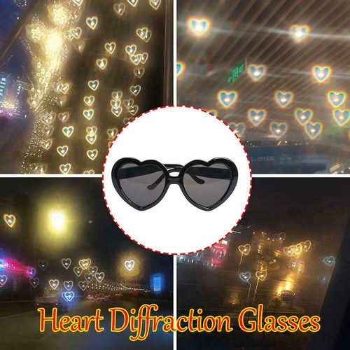 Love Special Effects Heart Shaped Glasses Sunglasses Light Look Beautiful AU - Picture 4 of 16