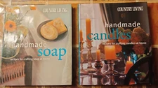 2 NOS craft hardback Country Living books: hand made soap, hand made candles