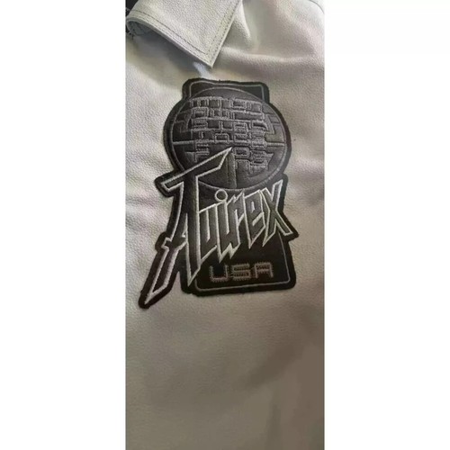 Chaqueta de bombardero de cuero de vaca genuino Avirex para hombre Chaqueta de cuero estadounidense de vuelo - Imagen 3 de 8