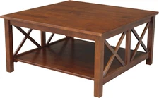 Solid Wood Hampton Square Coffee Table, Espresso