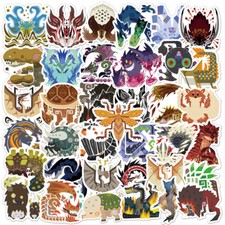 Mix 10/50 PCs Monster Hunter Anime Luggage Laptop Notebook Sticker-No Duplicate