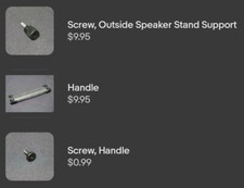 Electro-Voice ZLX-15BT Speaker Parts  USED  Handle Foot Support Stand Screw