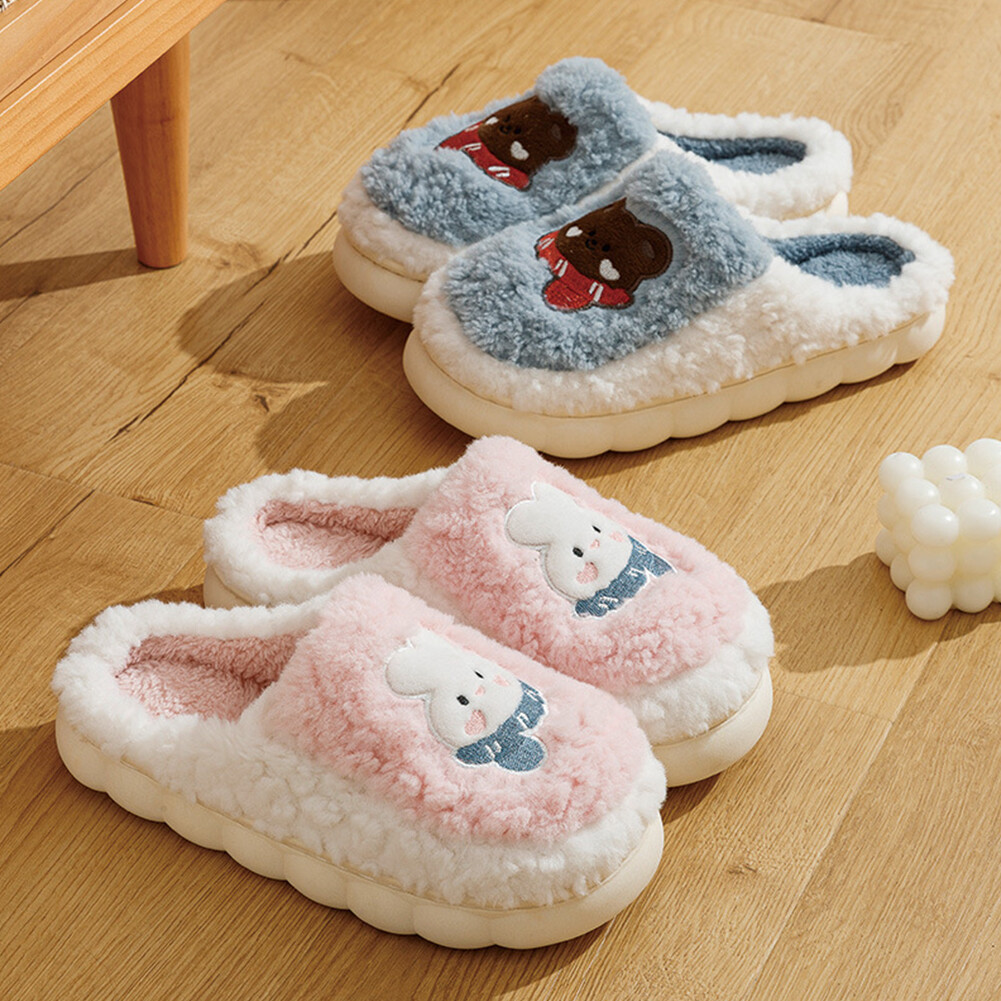 APL Coppia Pantofole Unisex Antiscivolo Home Cotone Scarpe per Inverno Interno e