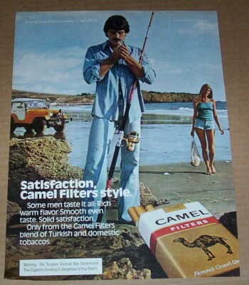 1985 MUSTACHE MAN CAMEL LIGHTS CIGARETTES Vintage 8"X11" Magazine Ad 1980's JNA6 Australia