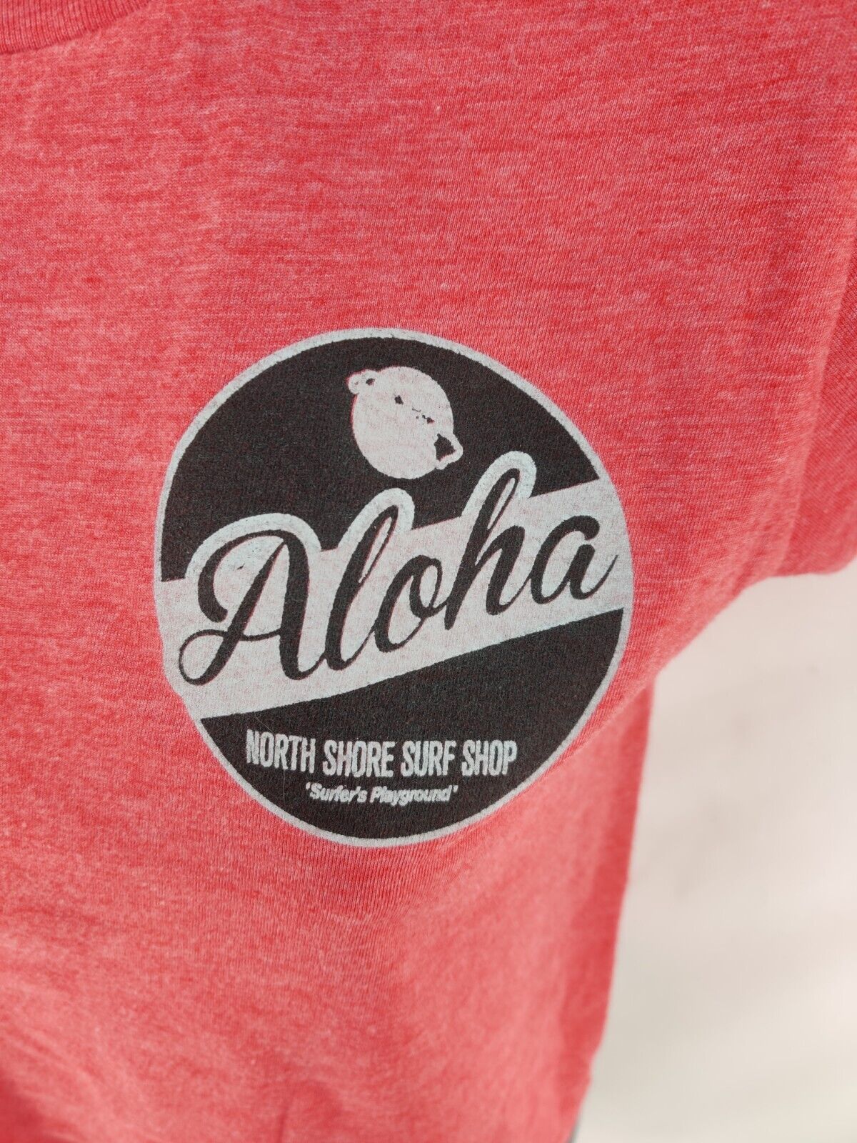 North Shore Surf Shop Aloha Red Cropped T-Shirt S… - image 2