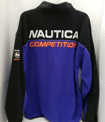 Vintage 90s NAUTICA COMPETITION Spell Out Fleece Sweater