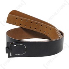 German WW2 Black Leather Belt - WWII Army - Quality Repro - All sizes