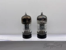 Matched Pair General Electric GE 12AT7 Dual Triode Guitar Amp. Audio Vacuum Tube