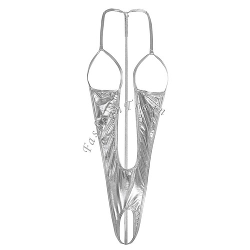 Damen Bodys Wetlook Dessous Stringbody Reizwäsche Lingerie Brustfreies Bodysuit - Bild 43 von 56