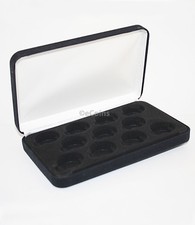 Black Felt COIN DISPLAY GIFT METAL PLUSH BOX holds 11-Quarter or Presidential 1