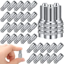 32 Pcs Double Seal Valve Stem Cap Inflate Tire Valve Caps Flow through Tires Air