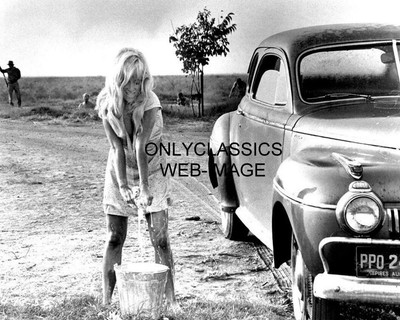 COOL HAND LUKE SEXY ACTRESS JOY HARMON WASHING CAR ALL WET 8X10 PHOTO