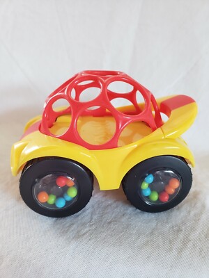 Oball Boys Red and Yellow Race Car Red Hand GripperToy 
