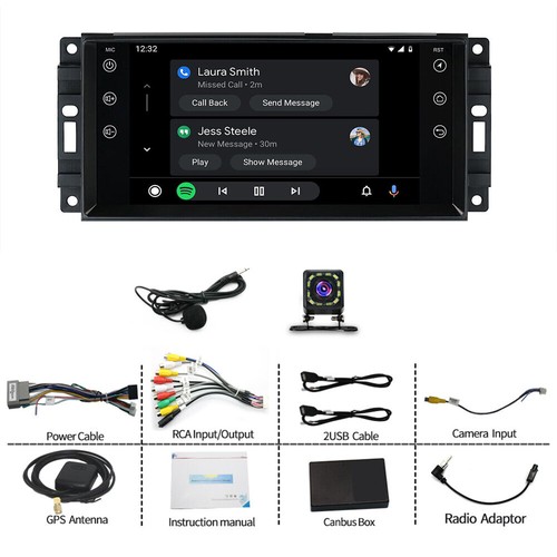 Auto Apple CarPlay 7"Car Stereo Radio For 2008-2010 Town & Country - Picture 2 of 22