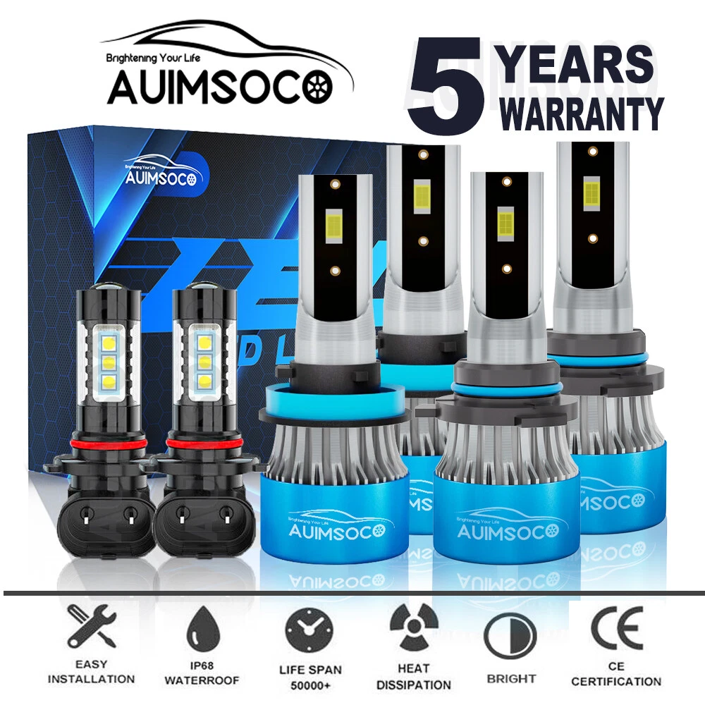 LED Headlight + Fog Light Bulbs Kit For Toyota Solara SLE Coupe 2-Door 2004-2006