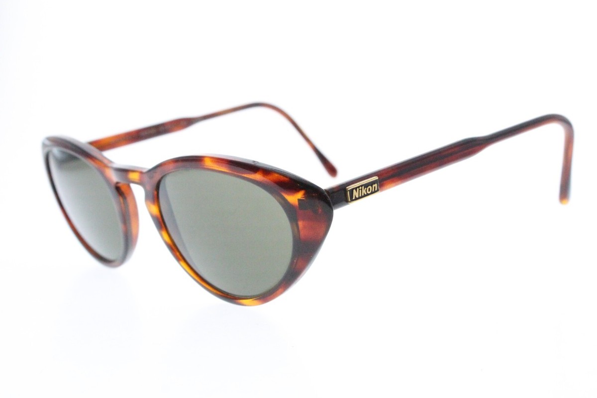 Vintage Nikon Brown Tortoise Cat Eye Sunglasses NK4779-1 Japan 51