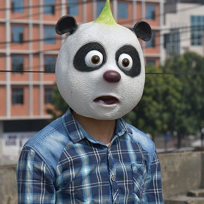 Masquerade Halloween Latex Panda Mask Carnival Prank Party Cosplay Costumes Prop
