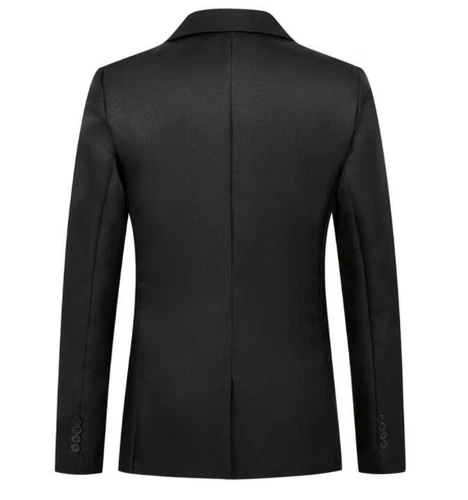 Men's Lapel Blazer Jacket One Button Suit Solid Long sleeve New Coats Fashion - Picture 10 of 25