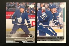 2018-19 2 Card Travis Dermott Rookie Lot Young Guns &amp; Overtime NM+