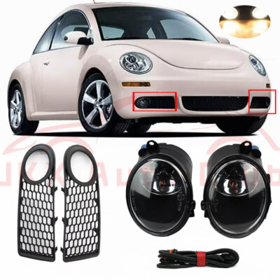 2X Bumper Fog Light Covers Driving Lamp W/ Kit e For Volkswagen Beetle 2006-2011