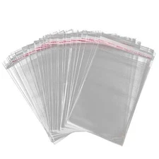 100Ct 8x10" Self Seal Clear Plastic Apparel Bags for Packaging Clothing T-Shirt