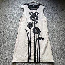 Victoria Beckam Dress Womens Large Black & White Sleeveless For Target