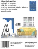 5 StüCk Abdeckfolie Je 4X5M Malerfolie Schutzfolie Abdeckplane Hdpe 7My Stabil