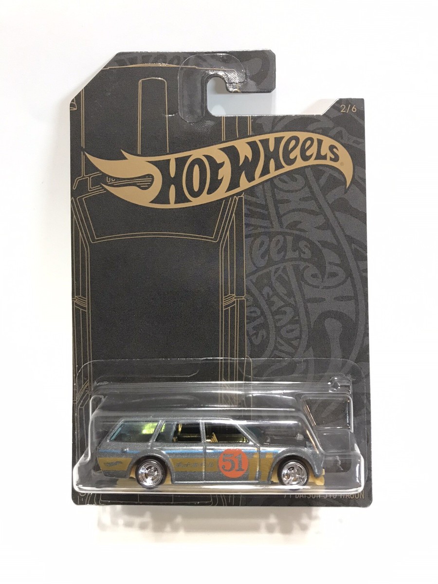 Hot Wheels Datsun 510 Wagon Lowered Satin & Gold SUPER CUSTOM