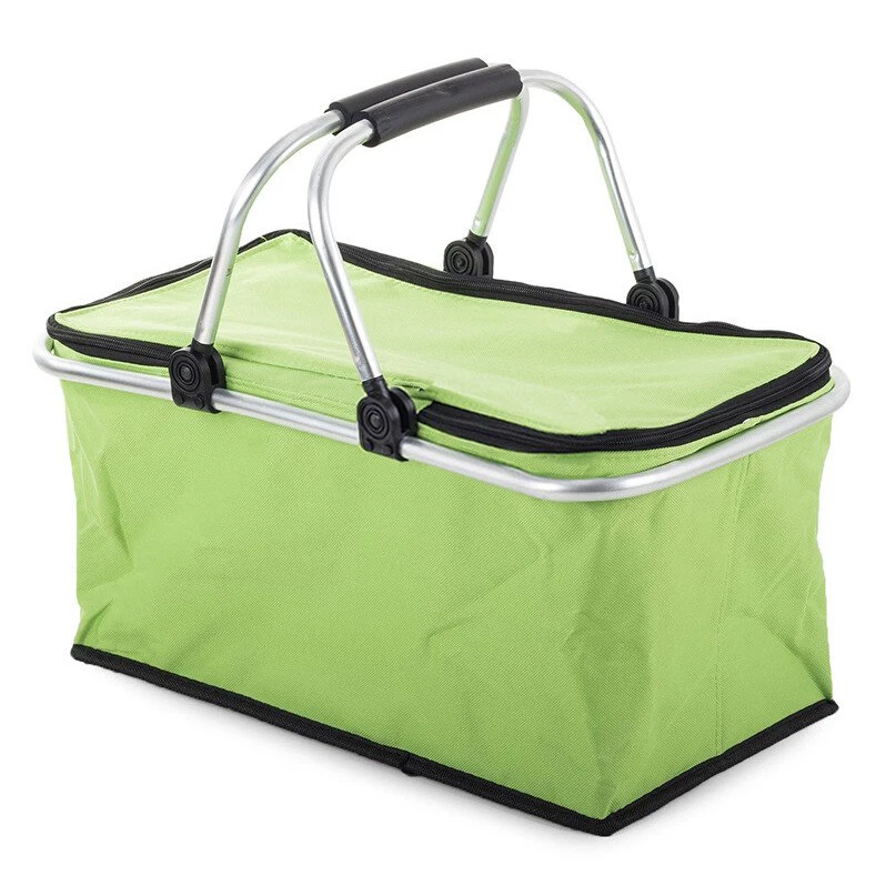 Alu Einkaufskorb Tasche Faltbar Picknickkorb Klappbar mit Deckel Kühlkorb Thermo