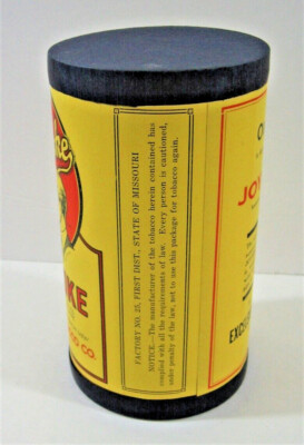 Vintage Joysmoke Tobacco Paper Label Cardboard Can Excelsior Tobacco Co St  Louis