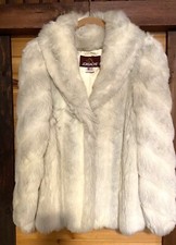 Vintage 1980’s Jordache Faux Fur Coat. Lining 100% Acetate Size 7/8- Made In Usa