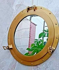 Window & Wall Porthole Decor Nautical Antique Brass Porthole 12 inch Ship Boat
