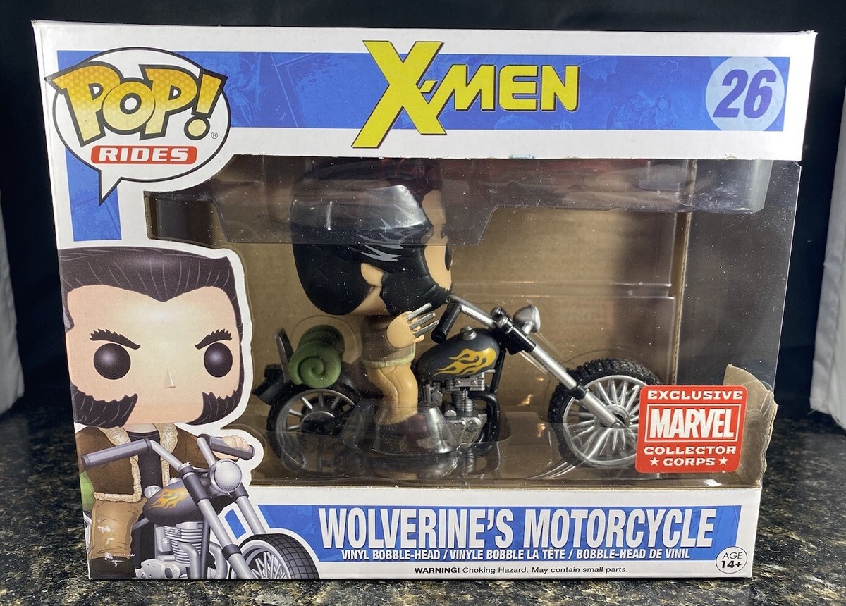 FUNKO POP RIDES WOLVERINE WITH MOTORCYCLE X-MEN MARVEL