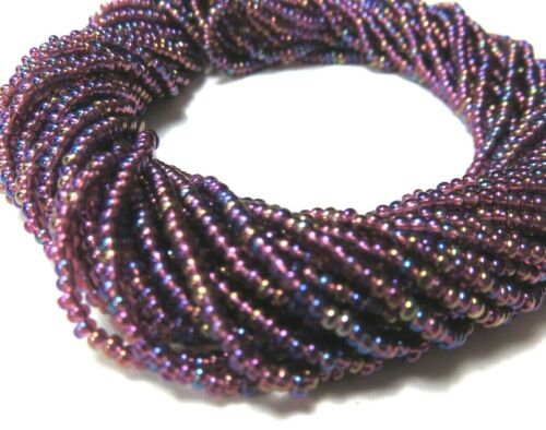 11/0 FULL HANK ~ AMETHYST PURPLE RB ~ GLASS SEED BEADS ~ 12 Strands - Picture 1 of 2