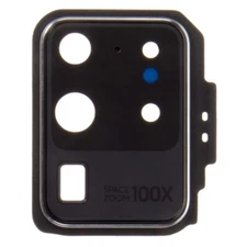 Glass Camera Lens with Bracket Back for Samsung Galaxy S20 Ultra Silver Part